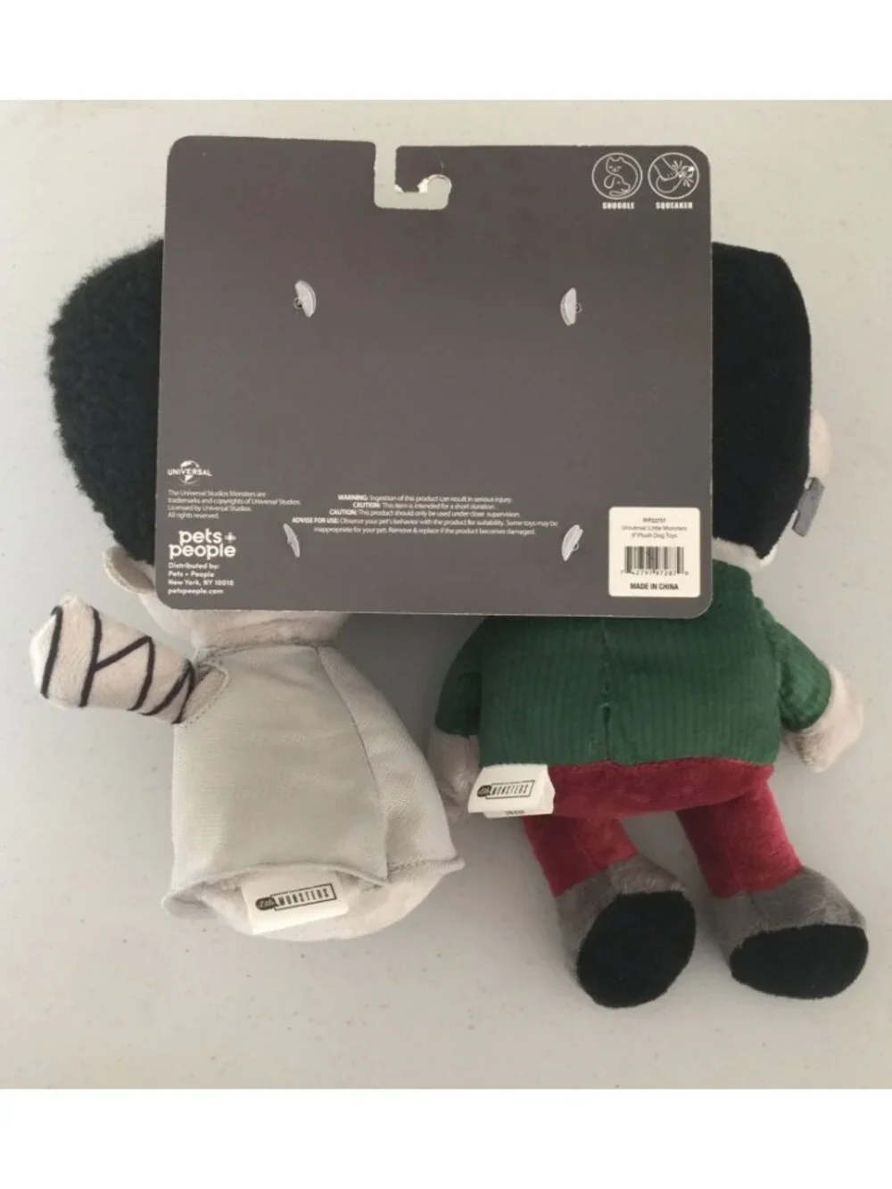 Universal Monsters Frankenstein & Bride Plush Squeak 8 1/2